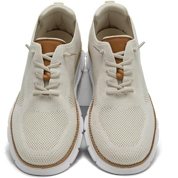 Mens Oxfords Lace-Up Lightweight Casual Walking Shoes Mesh Sneakers Dress Shoes